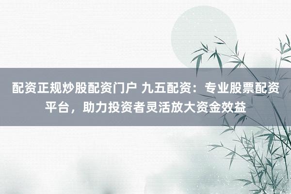 配资正规炒股配资门户 九五配资：专业股票配资平台，助力投资者灵活放大资金效益