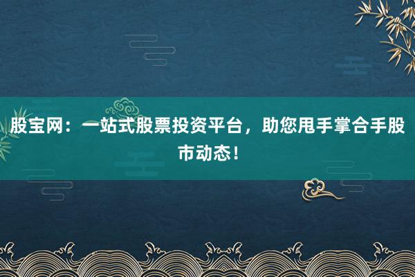 股宝网：一站式股票投资平台，助您甩手掌合手股市动态！