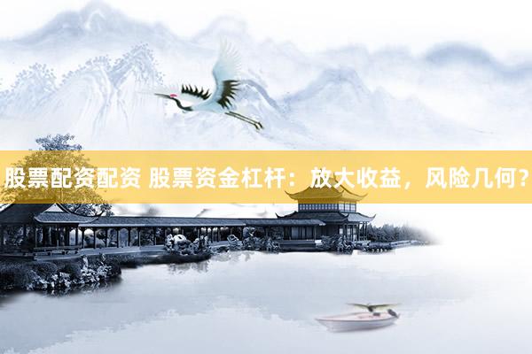 股票配资配资 股票资金杠杆：放大收益，风险几何？