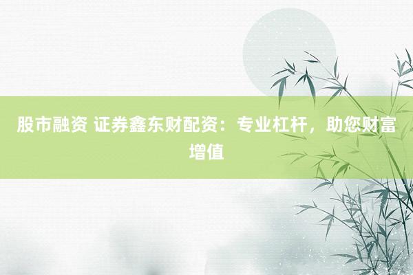 股市融资 证券鑫东财配资：专业杠杆，助您财富增值