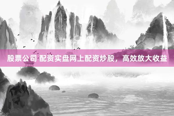 股票公司 配资实盘网上配资炒股，高效放大收益